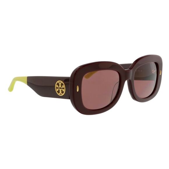 Tory Burch 0TY7170U 189275 Square Oxblood Brown Sunglasses - Picture 3 of 4